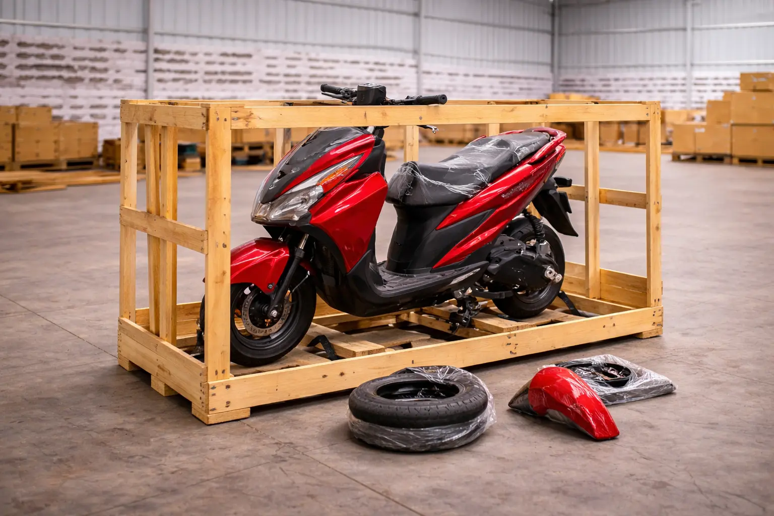Bike lashing packing for secure two-wheeler transport