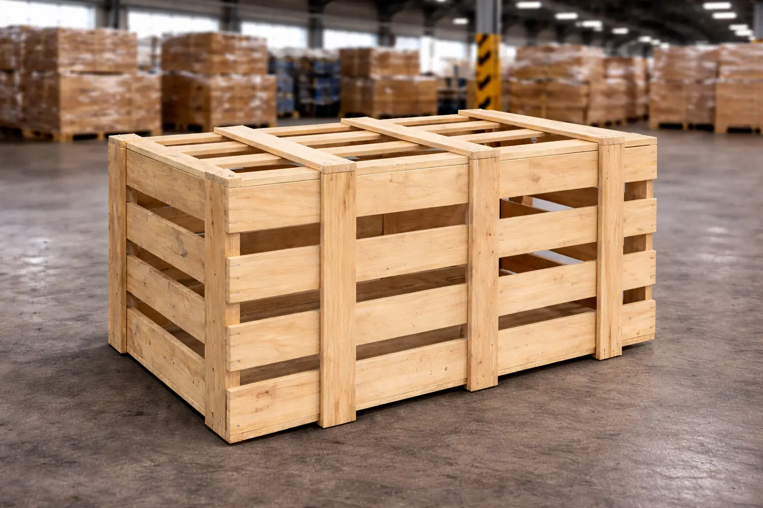 Export wooden crates from Chennai in open and closed variants